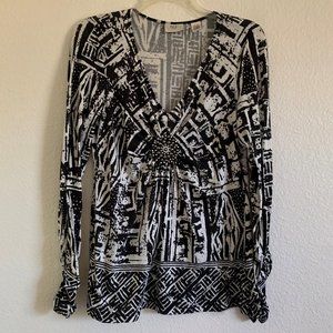 ECI New York Batik Print Top